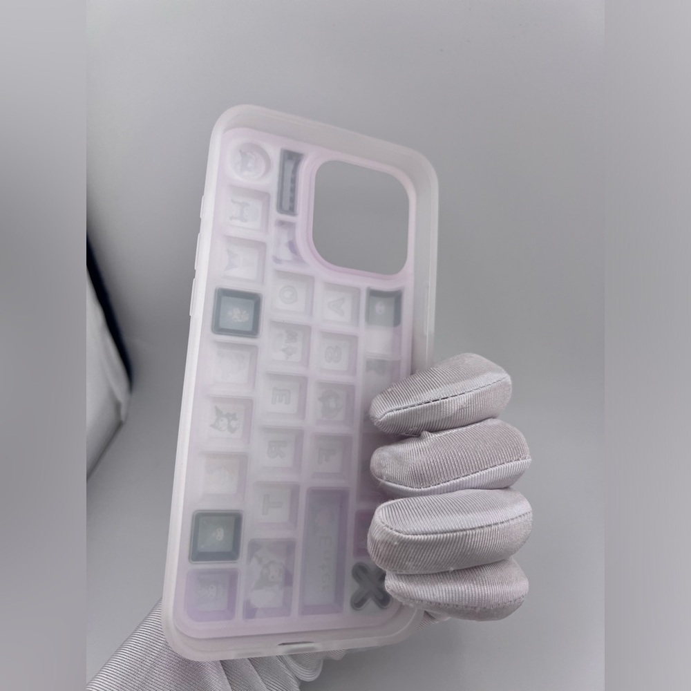iPhone 16 Pro Max Case – Kuromi Keyboard Design in Pastel Purple - Picture 6 of 6